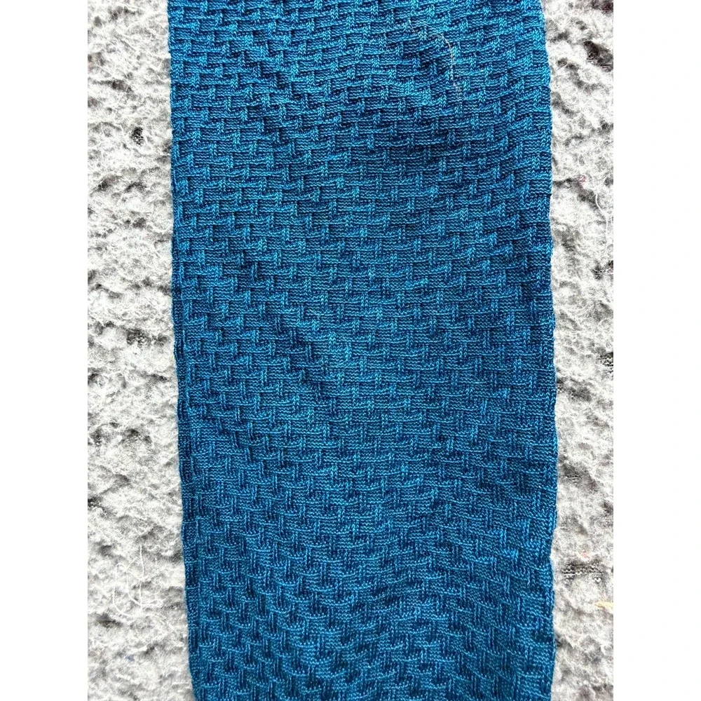 NWT Zegna Texture Mercerised Stretch Cotton Knee Socks Blue One Size Unisex